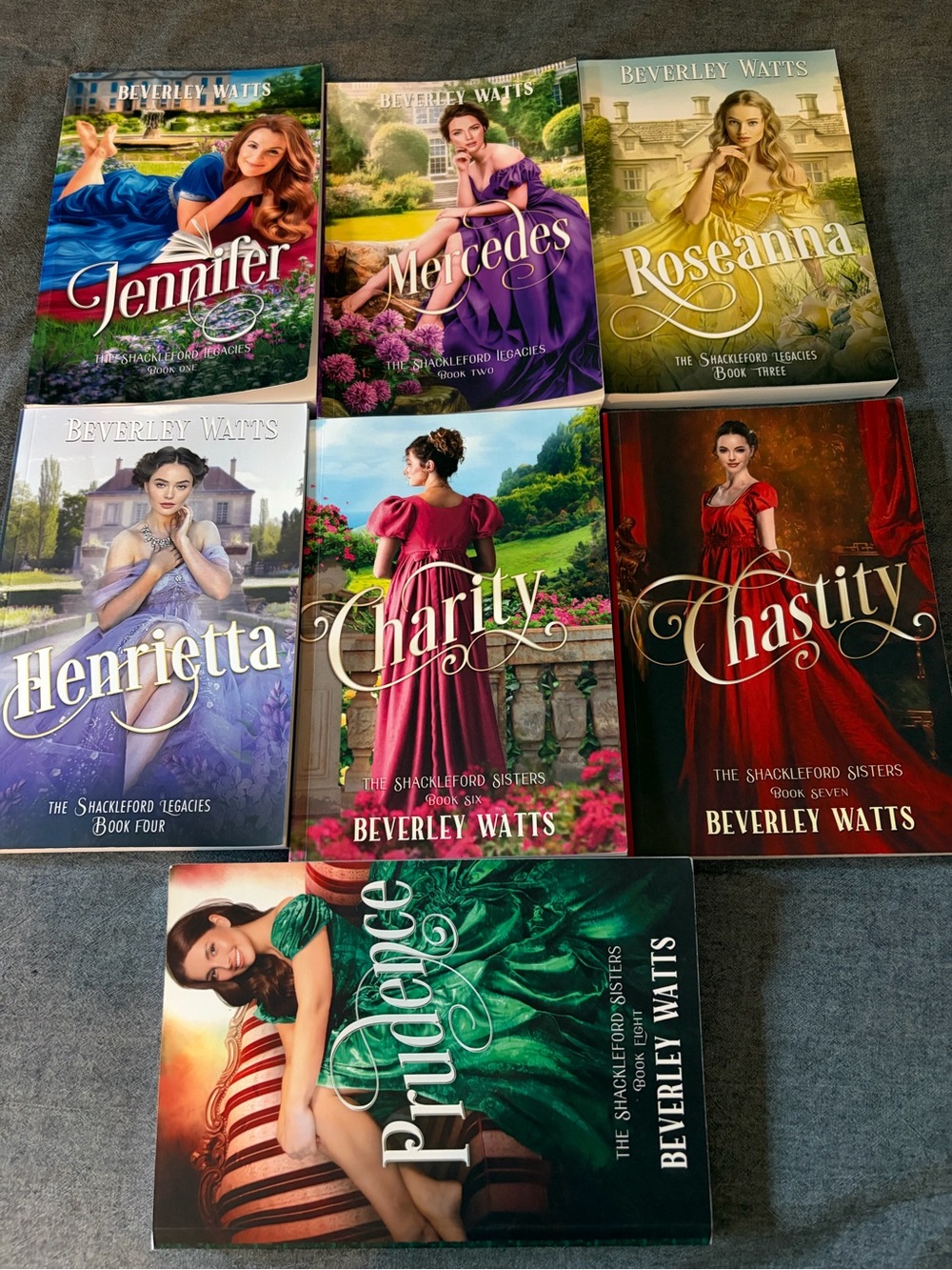 Beverley Watts The Shackleford Sisters Books 1-8 (missing Book 5) Paperback EUC